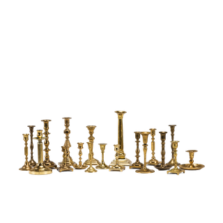 classic brass candlesticks in various styles and sizes