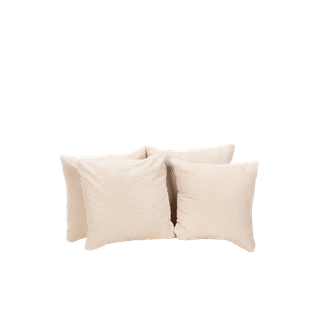 4 textured neutral pillows 