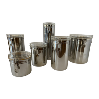 Stainless steel canister set for home stagin availble for rent in Milwaukee, WI