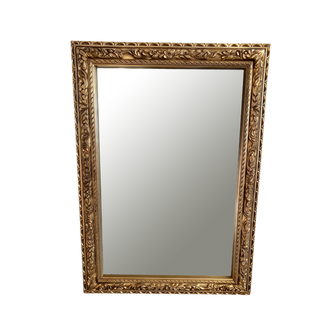 Extra large, ornate gold framed mirror for weddings and events.