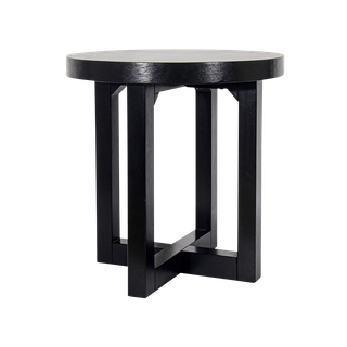 black modern geometric style base accent table