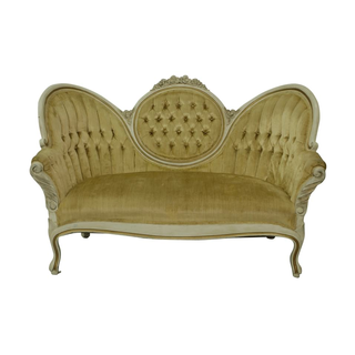 vintage gold victorian settee