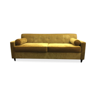 mid century style gold sofa