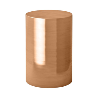 copper drum cylinder accent table