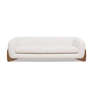 modern off white boucle  sofa