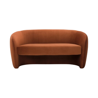 modern rust velvet settee