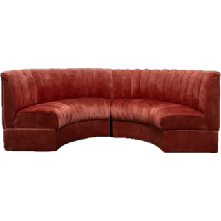 rose pink velvet art deco channel back sofa sectional

