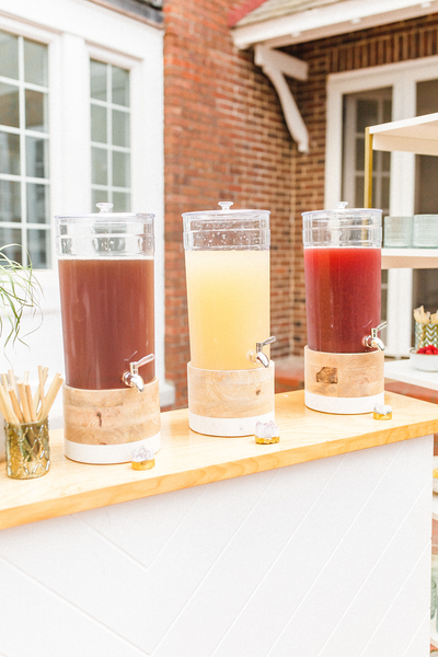 WOOD AND MARBLE DRINK DISPENSER - Aiden and Grace