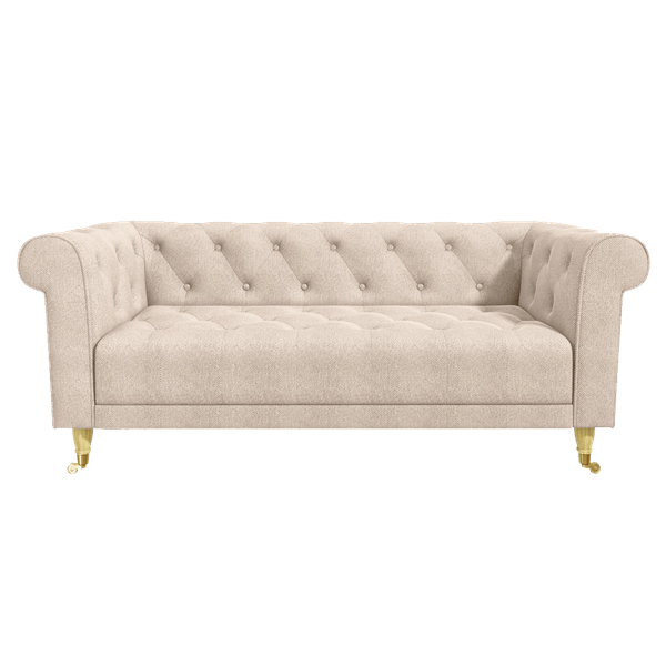 The Truro Cream Linen Chesterfield Sofa Array Wedding and Event Hire