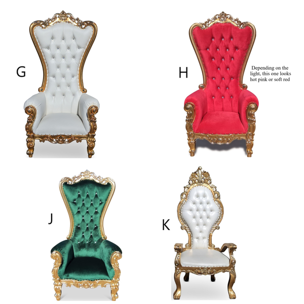 Royal King and Queen Sweetheart Chairs