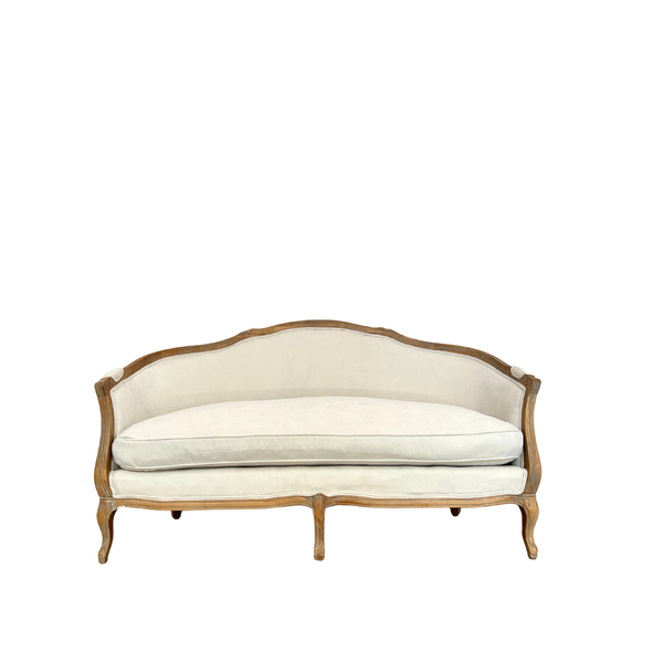 French style sofa with cream linen