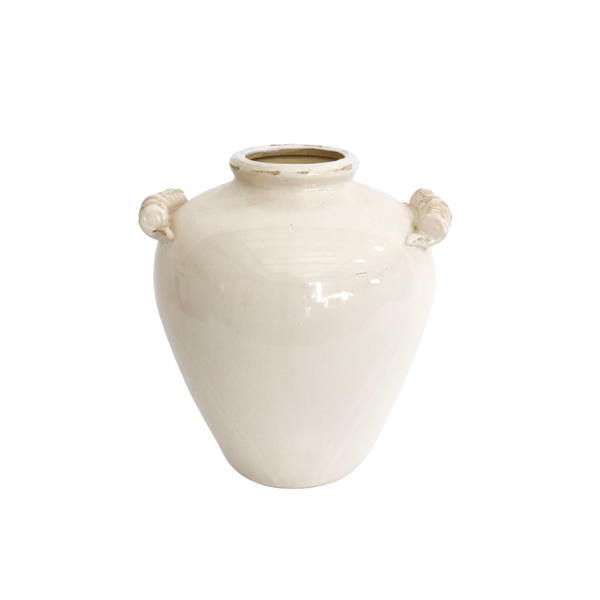 Large white traditional vase