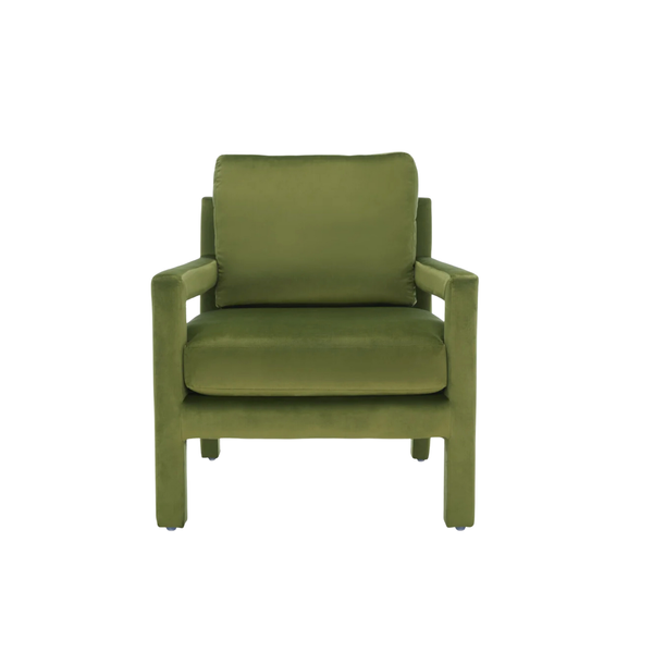 Green Velvet Parsons Chair
