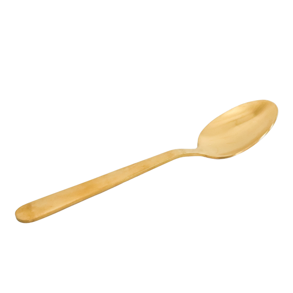 Brushed gold large spoon