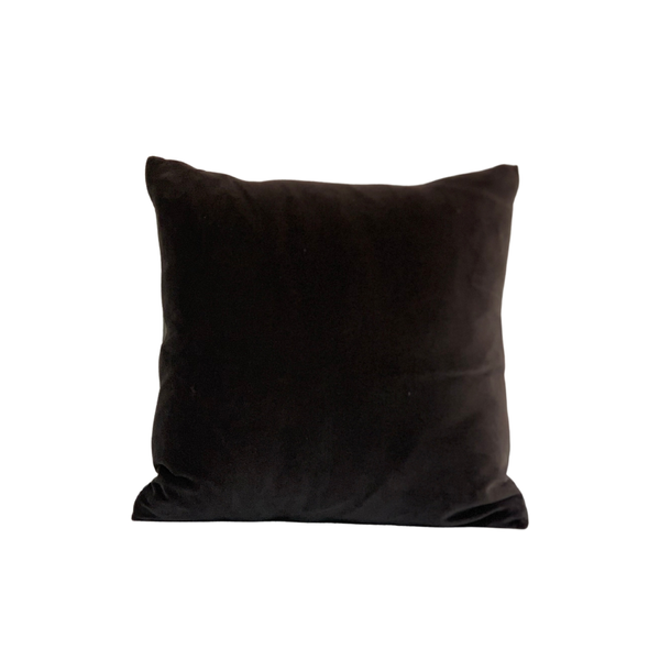 Charcoal grey velvet pillow
