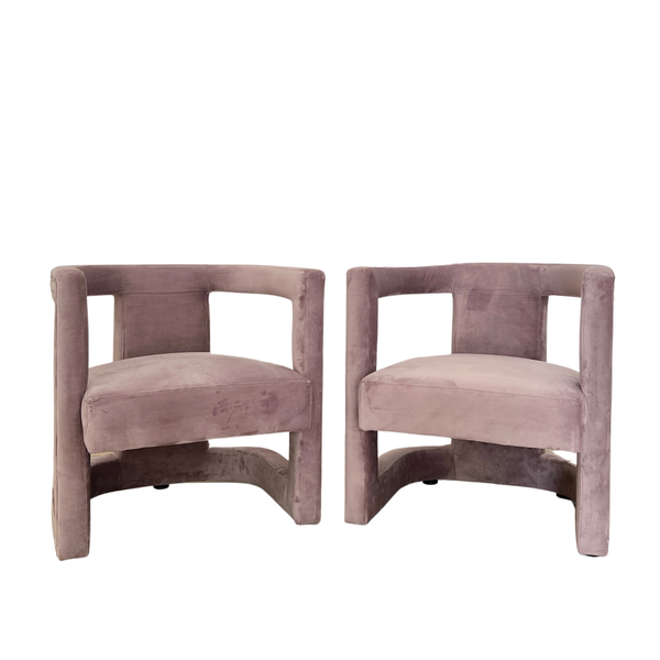 Lilac lavender velvet modern chairs