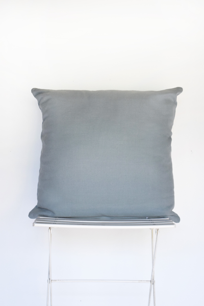 Soft Grey Blue Velvet Pillow (Oversized)