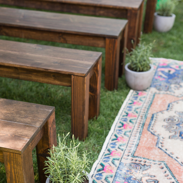 Dark 2024 wood bench