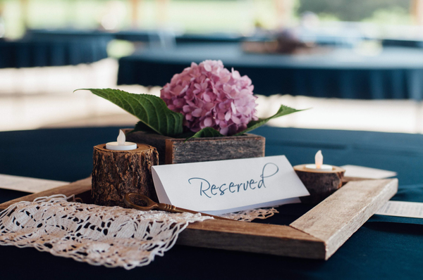 Wood Frame Centerpiece Idea