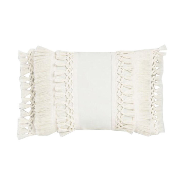 Cream Fringe Lumbar Pillow Showit Blog