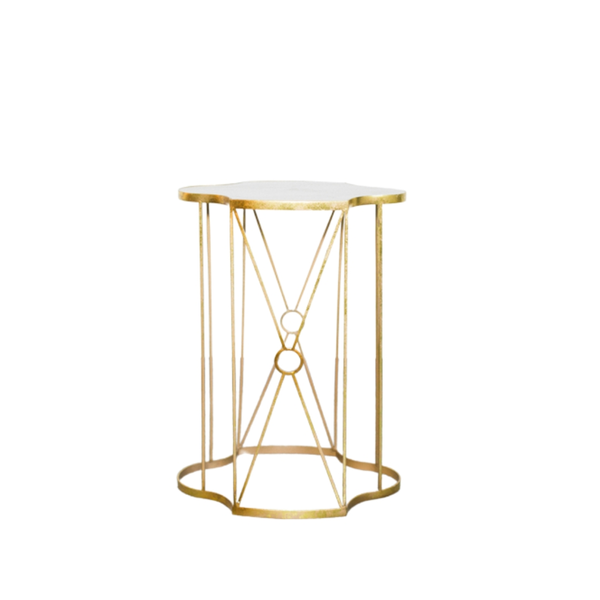 gold and marble side table 