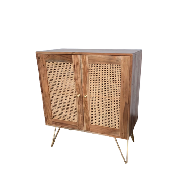 mid-century rattan buffet 