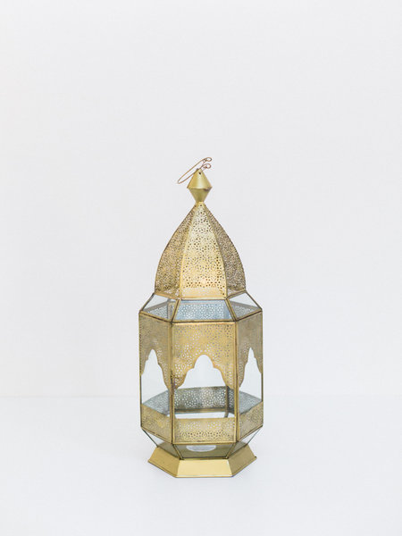 tall gold moroccan lantern 