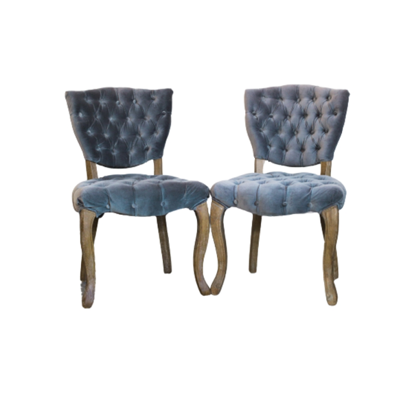gray tufted velvet chairs 