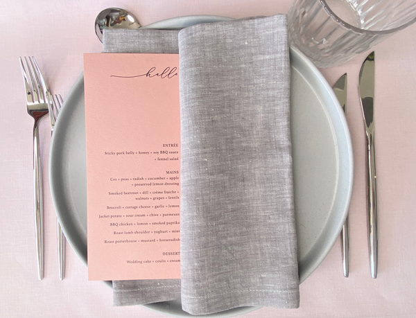 Dove grey napkin adelaide hire
