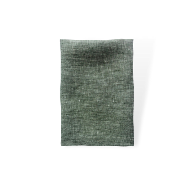 Olive green pure linen napkin hire adelaide