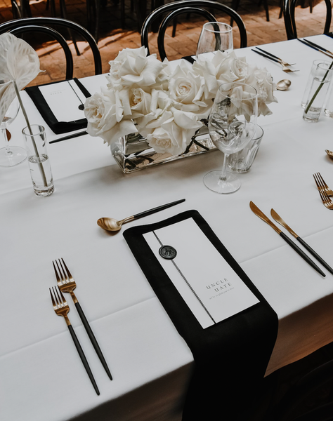 black and gold cutlery hire adelaide