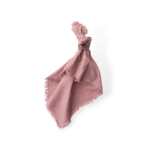 blush pink frayed napkin hire adelaide