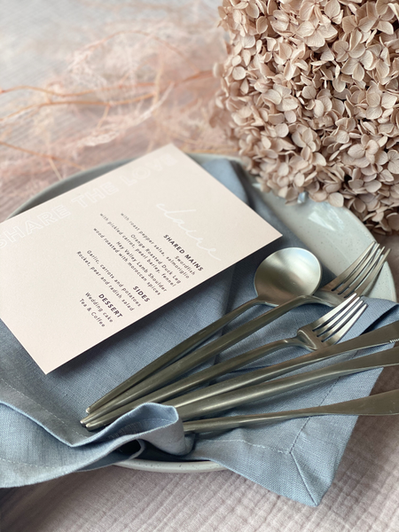 gunmetal grey pure linen napkin hire adelaide