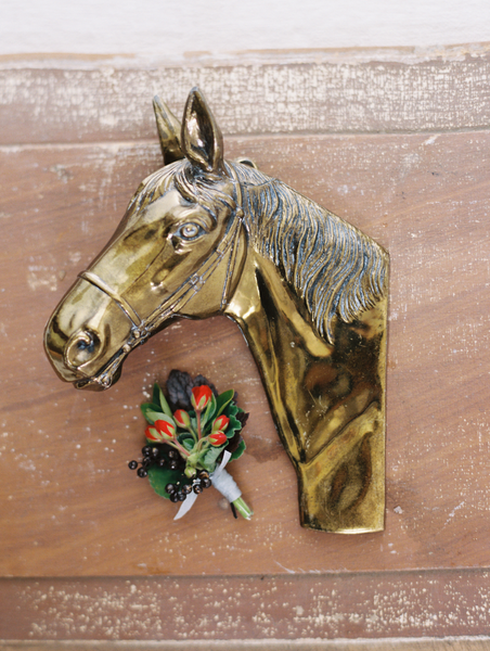 Brass Horse Plaque