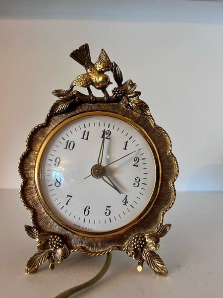 Brass Song Bird Clock