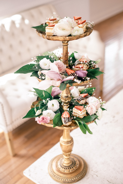 3 Tier Gold End Table