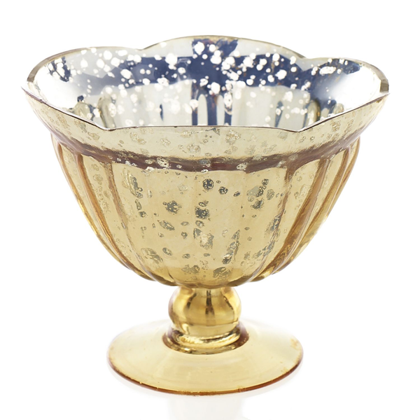 Vase: Gold Mercury Pedestal Bowl