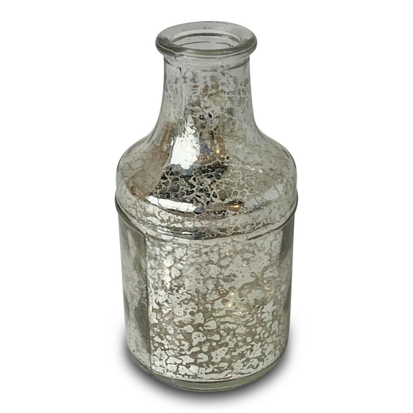 Bud Vase: Silver Mercury Bottle
