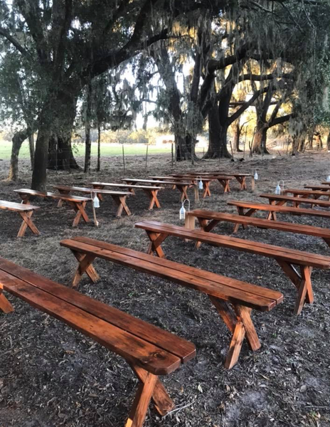 12x8 stained and poly benches