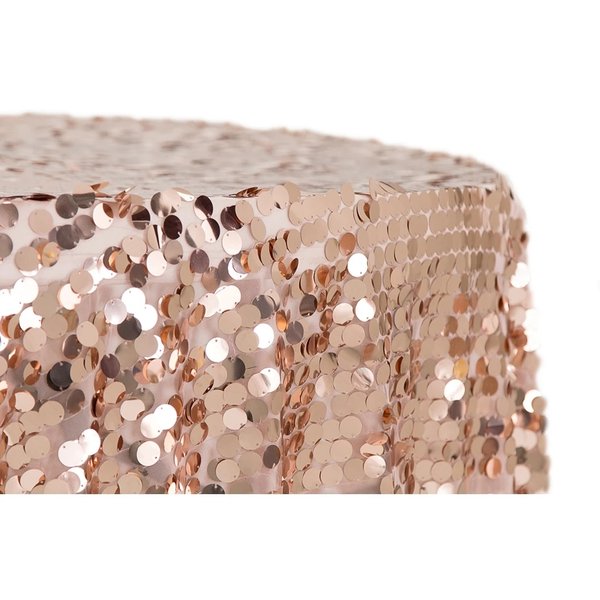 120" Blush large payette sequin tablecloth