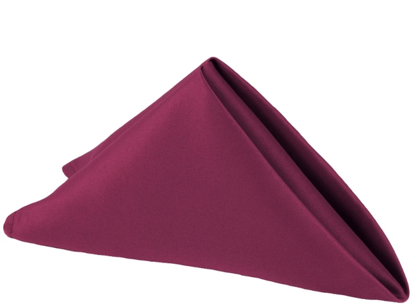 20x20 Burgundy satin napkins