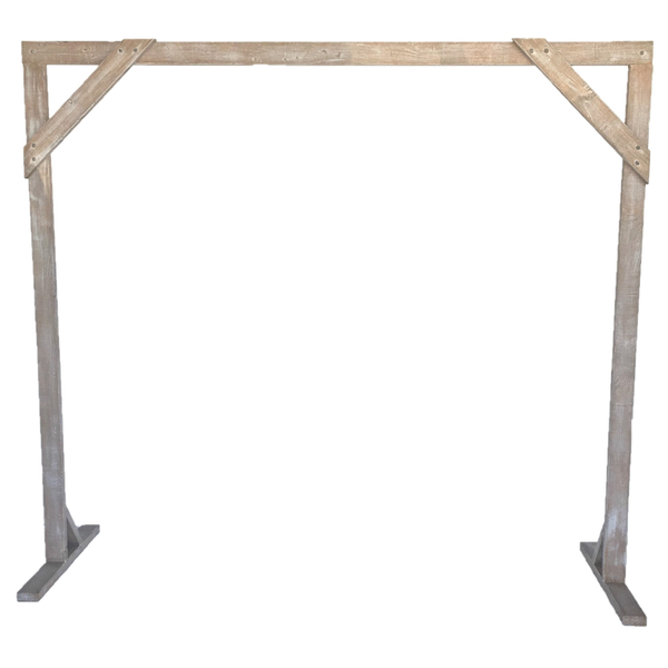 Farmhouse whitewash wood square arbor