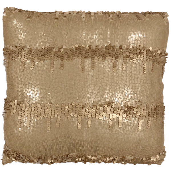 Gold sequin pillow