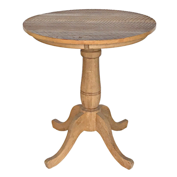 Farmhouse wood round low cocktail table