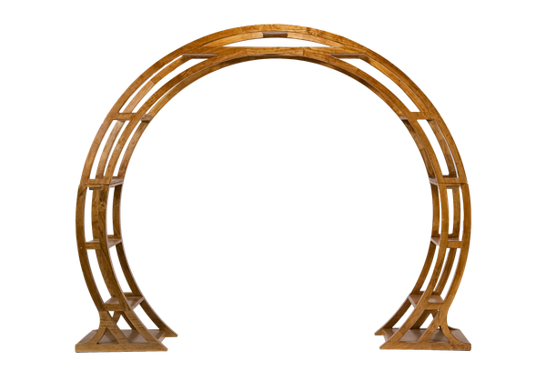 double round wooden arbor 