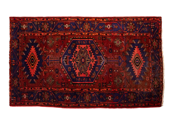 red bohemian jewel toned rug