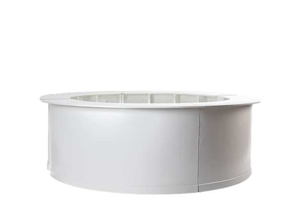 white customizable full round bar 
