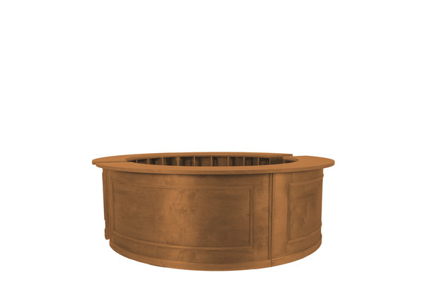 classic wood bar rental full round