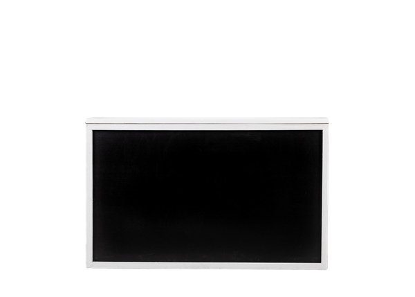 white shadowbox bar with black insert and wihite top