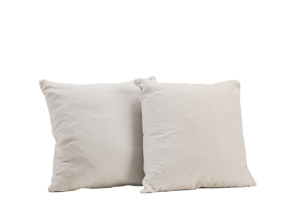 large linen neutral square pillows 